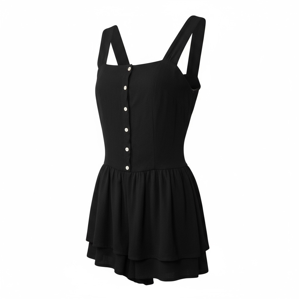New in Black romper size medium
